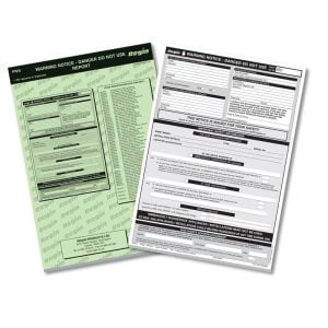 Regin REGP55 Gas Warning Notice Advice Do Not Use Report Pad