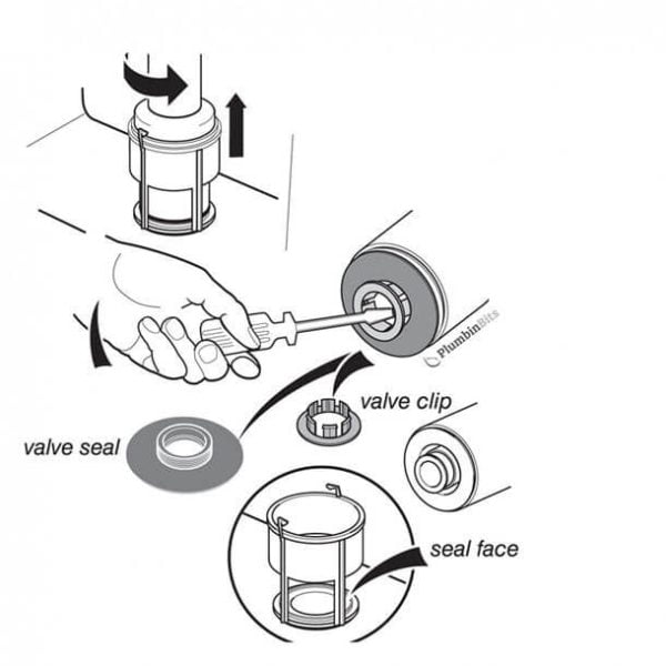 armitage shanks flush valve seal & clip sv01967 fitting instructions