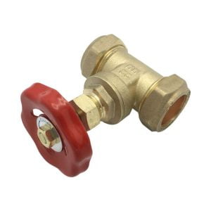 Brass 22mm Compression Wheel Head Gate Valve