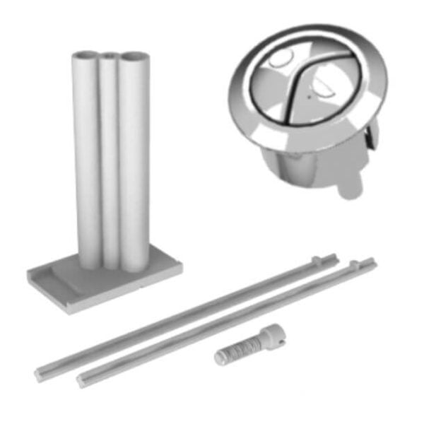 Thomas Dudley 314318 Niagara Dual Flush Chrome Push Button Assembly