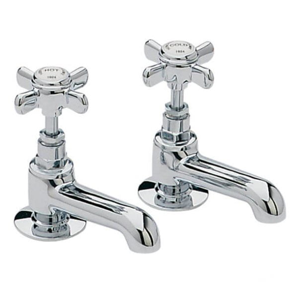 Heritage TDCC00 Dawlish quarter turn basin pillar taps in chrome