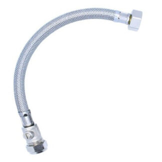 Viva SSH2 15mm x 1/2" BSP Flexible Tap Connector with Isolator Valve 300mm