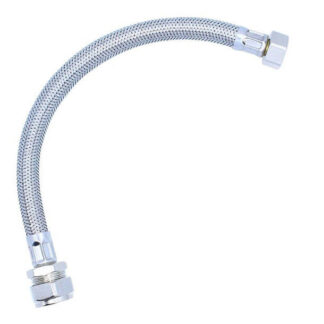 Viva SSH15 15mm x 3/8" BSP Flexible Braided Inlet Valve Connector 300mm