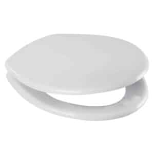Celmac Celeste Plus white anti-slip toilet seat and cover with steel hinges