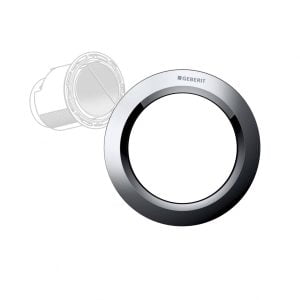 Geberit 242.962.21.1 gloss chrome push button cover shroud