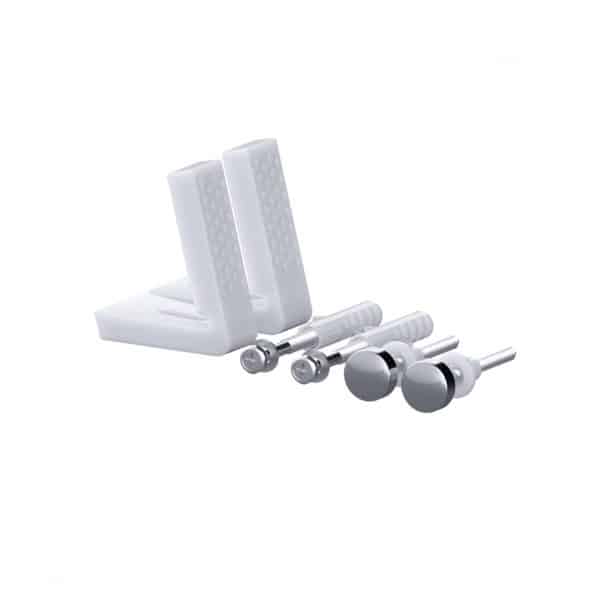 Viva PP0028 Angled Floor Through Pan Toilet Fixing Kit with chrome caps