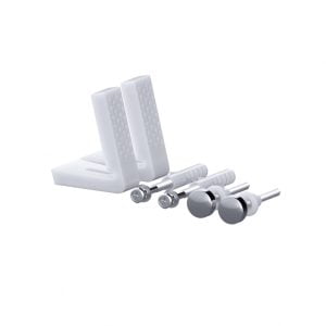 Viva PP0028 Angled Floor Through Pan Toilet Fixing Kit with chrome caps