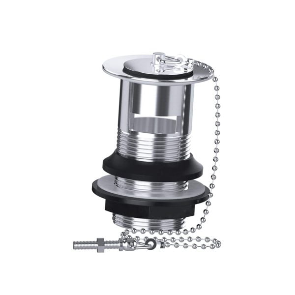 Viva BW009 1-1/4" Slotted Basin Waste Plug & Chain Chrome