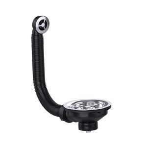 Viva PP0010 stainless steel basket strainer waste with round overflow