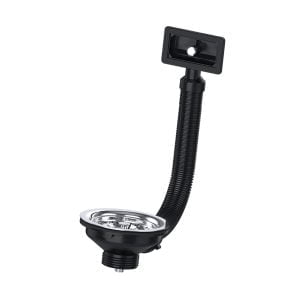 Viva PP0010/S 114mm stainless steel basket strainer waste with square overflow