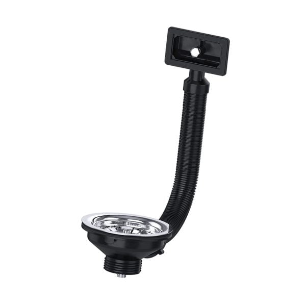 Viva PP0010/S 114mm stainless steel basket strainer waste with square overflow