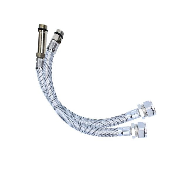 Viva SSH7 15mm x M10 Monobloc Flexible Tap Connectors 300mm Pair