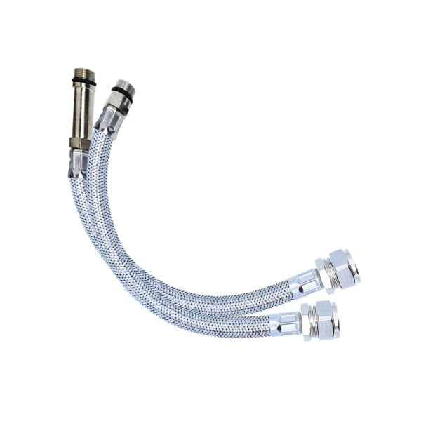 Viva SSH8 15mm x M12 Monobloc Flexible Tap Connectors 300mm Pair