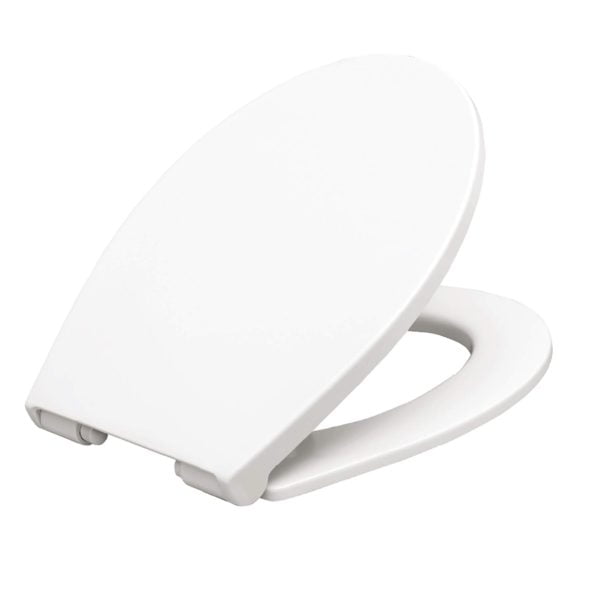 Siamp Mougins Evo white thermoset toilet seat with soft close hinges