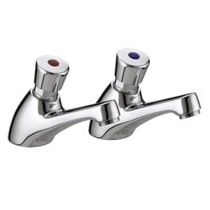 Bristan VA NC 1/2 C non-concussive basin pillar taps chrome