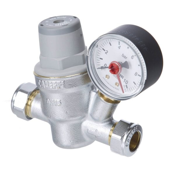 Altecnic 533851H Prescal Series 533 22mm Pressure Reducing Valve with Gauge