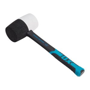 OX Tools OX-T081932 Trade Combination Rubber Mallet 32oz with white non-marking head