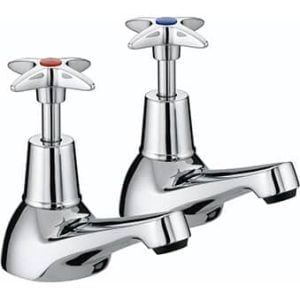 Bristan VAX 3/4 C Cross Top Bath Pillar Taps