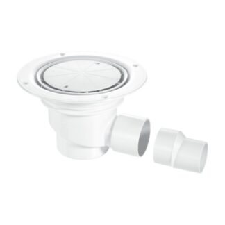 McAlpine TSG1-WH 75mm horizontal outlet gully white for sheet flooring