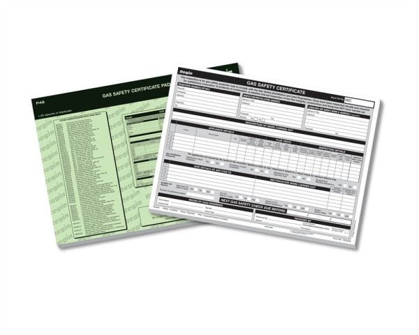 Regin REGP46 Gas Safety Landlords Certificate Record Pad