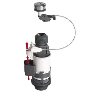 Wirquin Jollyflush cable dual flush valve with chrome push button