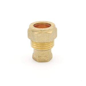 Embrass 15mm Compression x 1/4" BSP Female Iron Thread Adapter