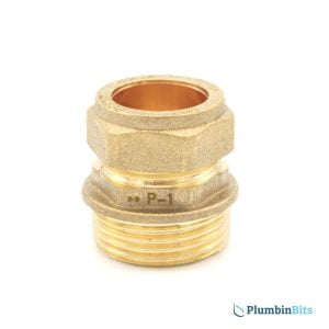 Embrass 22mm Compression x 1" BSP Male Iron Thread Adapter