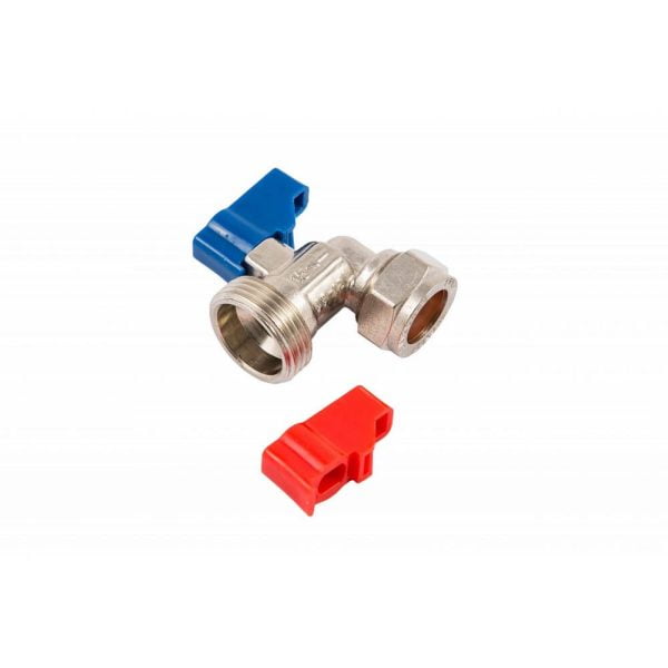 COMAP 27903 angled washing machine tap valve in chrome
