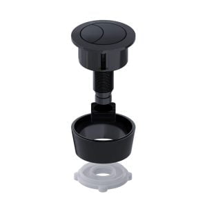 Viva UNI/SBB Matt Black Dual Flush Push Button for Skylo valves
