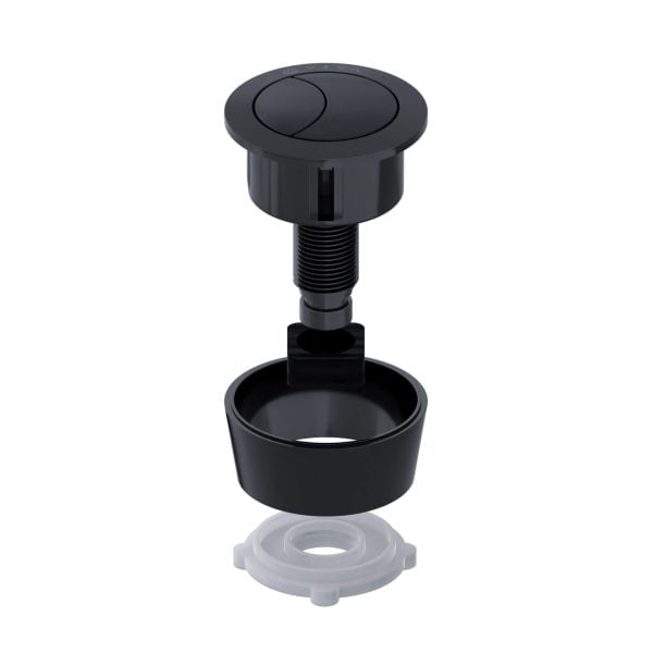 Viva UNI/SBB Matt Black Dual Flush Push Button for Skylo valves