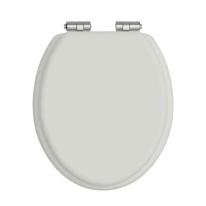 Heritage TSCHA101SC Chantilly wood toilet seat with chrome soft close hinges