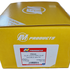 Unifix Double Kliplok Pipe Clip 15mm white