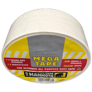 Everbuild Mammoth White Mega Waterproof Duct Tape 50mm x 50m roll