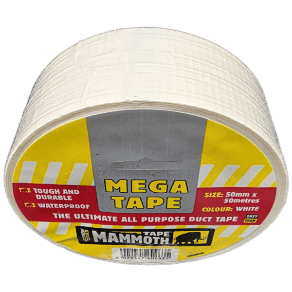 Everbuild Mammoth White Mega Waterproof Duct Tape 50mm x 50m roll