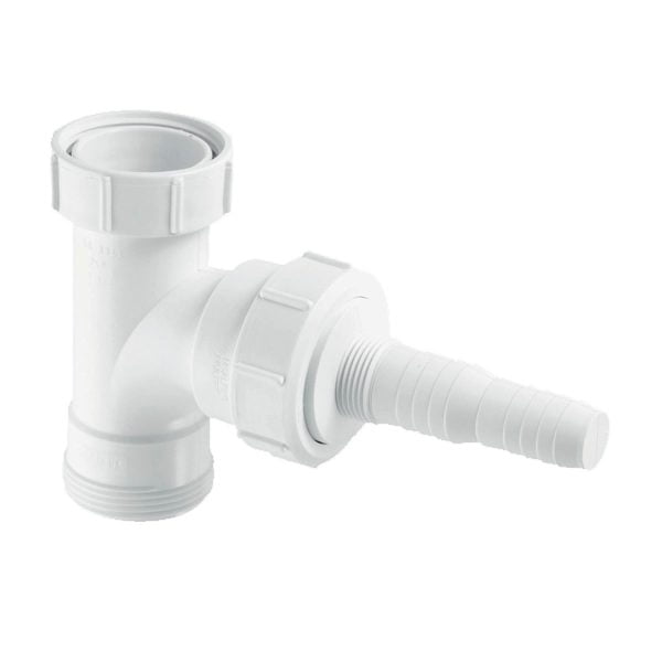 McAlpine V33L Domestic Appliance Swept Tee 1.5" x 0.75" White
