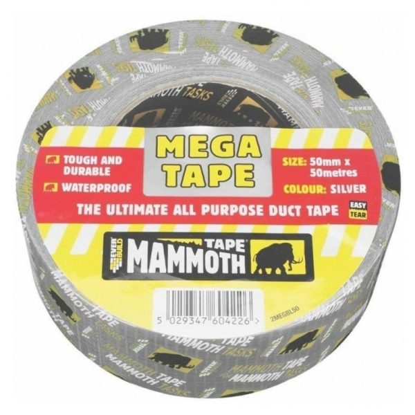 Everbuild Mammoth Silver Mega Tape 50mm x 50m roll