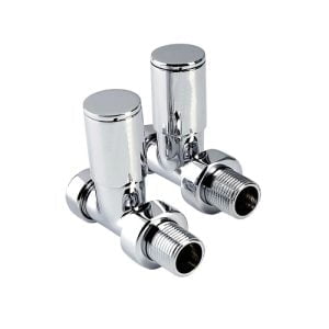 Inta 1024CP Modern Straight Chrome Radiator Valve 15mm