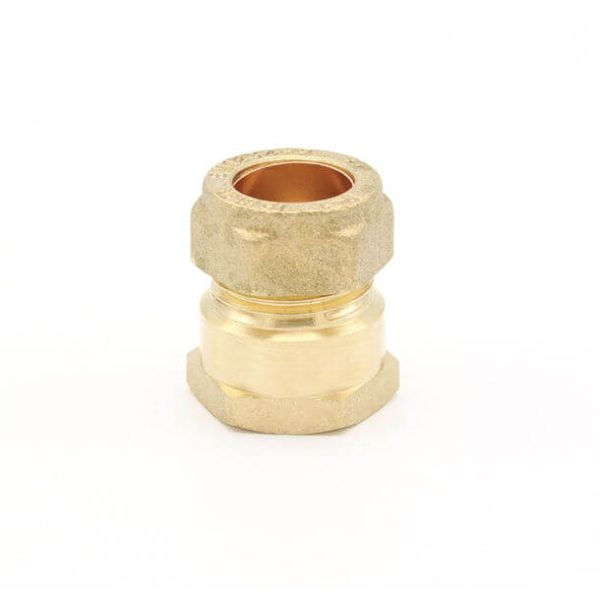 PlumbinBits 15mm Compression x 1/2" BSP Female Iron Thread Adapter