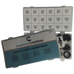 Inventive Creations WBOXC O-ring Box C with 225 assorted O-rings