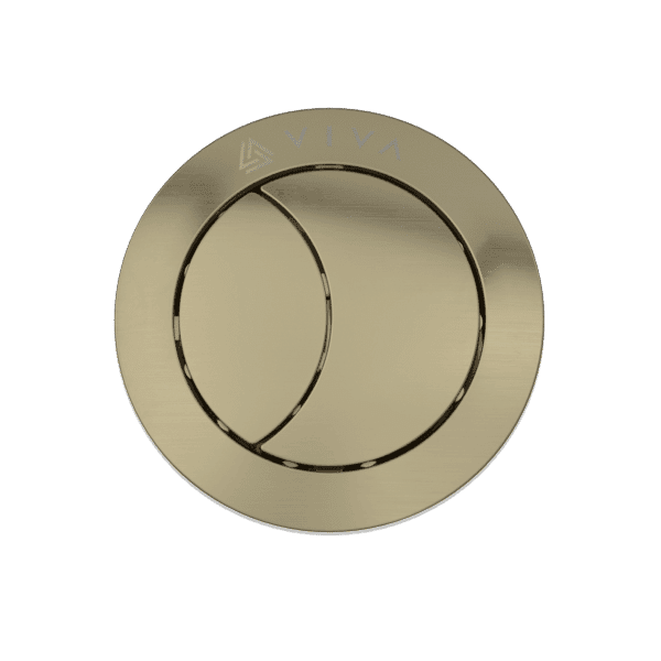 Viva UNI/SBBB Brushed Brass Dual Flush Push Button