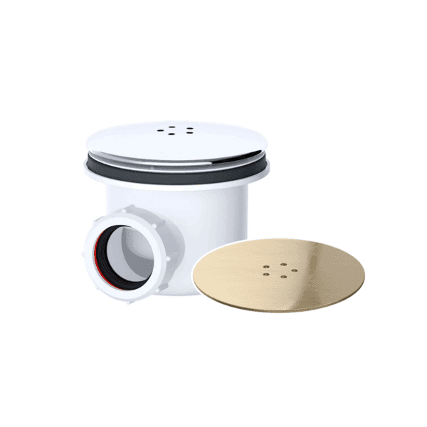 Viva WTSH90/BB Brushed Brass 90mm High Flow Shower Waste & Trap