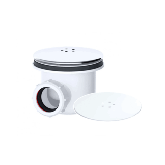 Viva WTSH90/MW 90mm High Flow Shower Waste & Trap Matt White