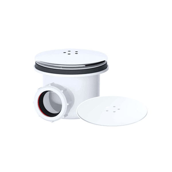 Viva WTSH90/MW 90mm High Flow Shower Waste & Trap Matt White