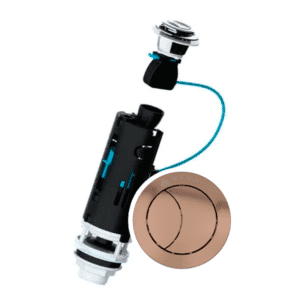 Viva Skylo SKY005 dual flush valve with brushed copper button