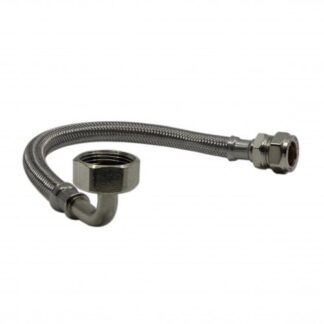 Masterflow MFLEXTC150490B 15mm x 1/2" x 90cm Bent Flexi Connector