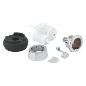 Grohe 42357PI0 EAU2 pneumatic dual flush chrome push button and actuation unit