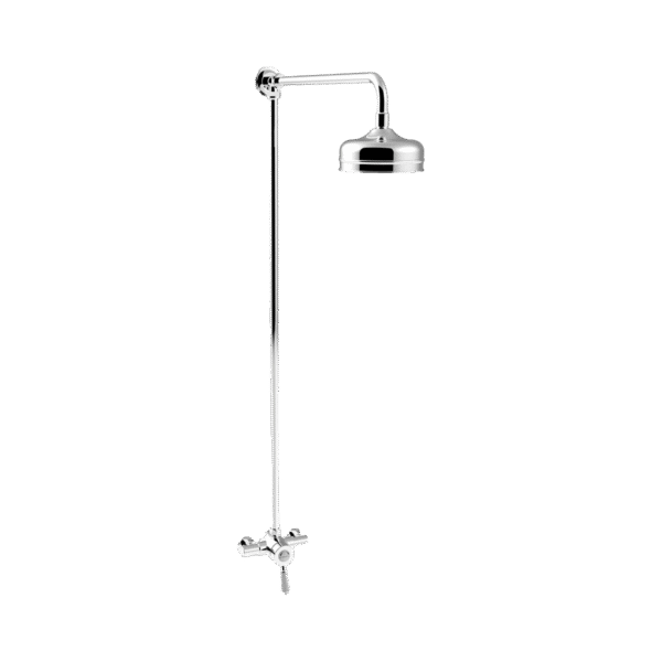 Heritage Glastonbury Exposed Shower with Premium Fixed Riser Kit Chrome SGSIN03