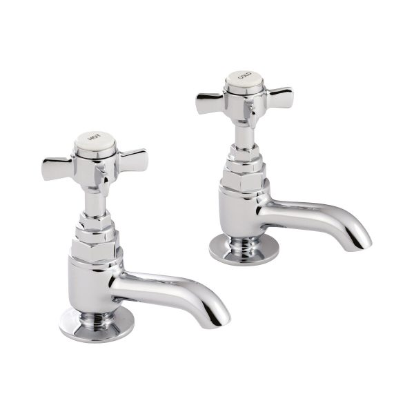 Instinct Hemsworth Chrome Basin Pillar Taps (Pair)