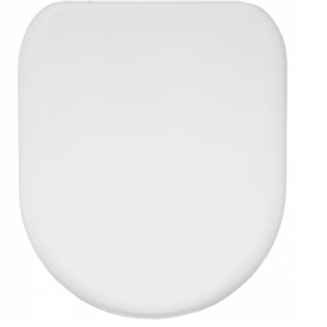 Bemis San Remo white D-shaped soft close toilet seat and cover