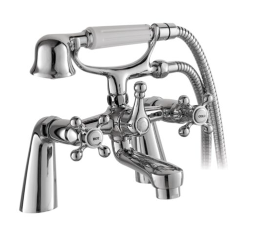 Instinct 4E1064 Kensington Chrome Bath Shower Mixer Tap with Shower Handset & Hose
